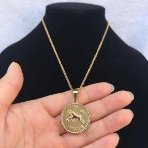CLEARANCE🧡 ARIES Statement Big Medallion Zodiac Necklace